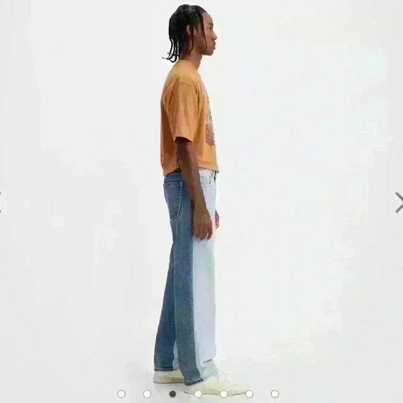 Levis Men’s Jeans33X34 Blue Denim Strong Two Tone Baggy Straight Leg NWT Skater - Picture 3 of 12